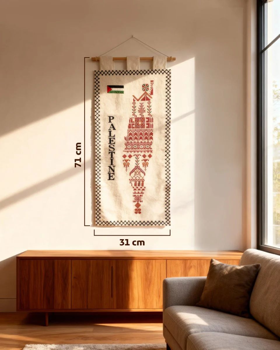 لوحة تطريز فلسطيني – علم فلسطين 4