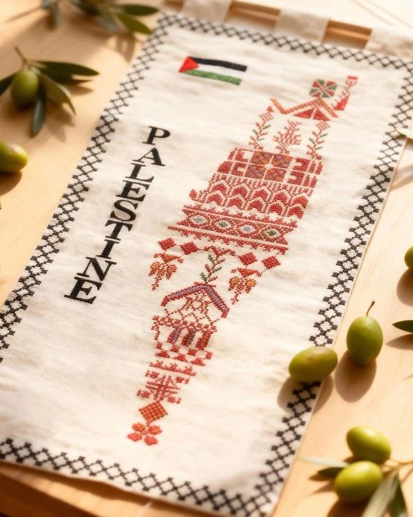 لوحة تطريز فلسطيني – علم فلسطين 5