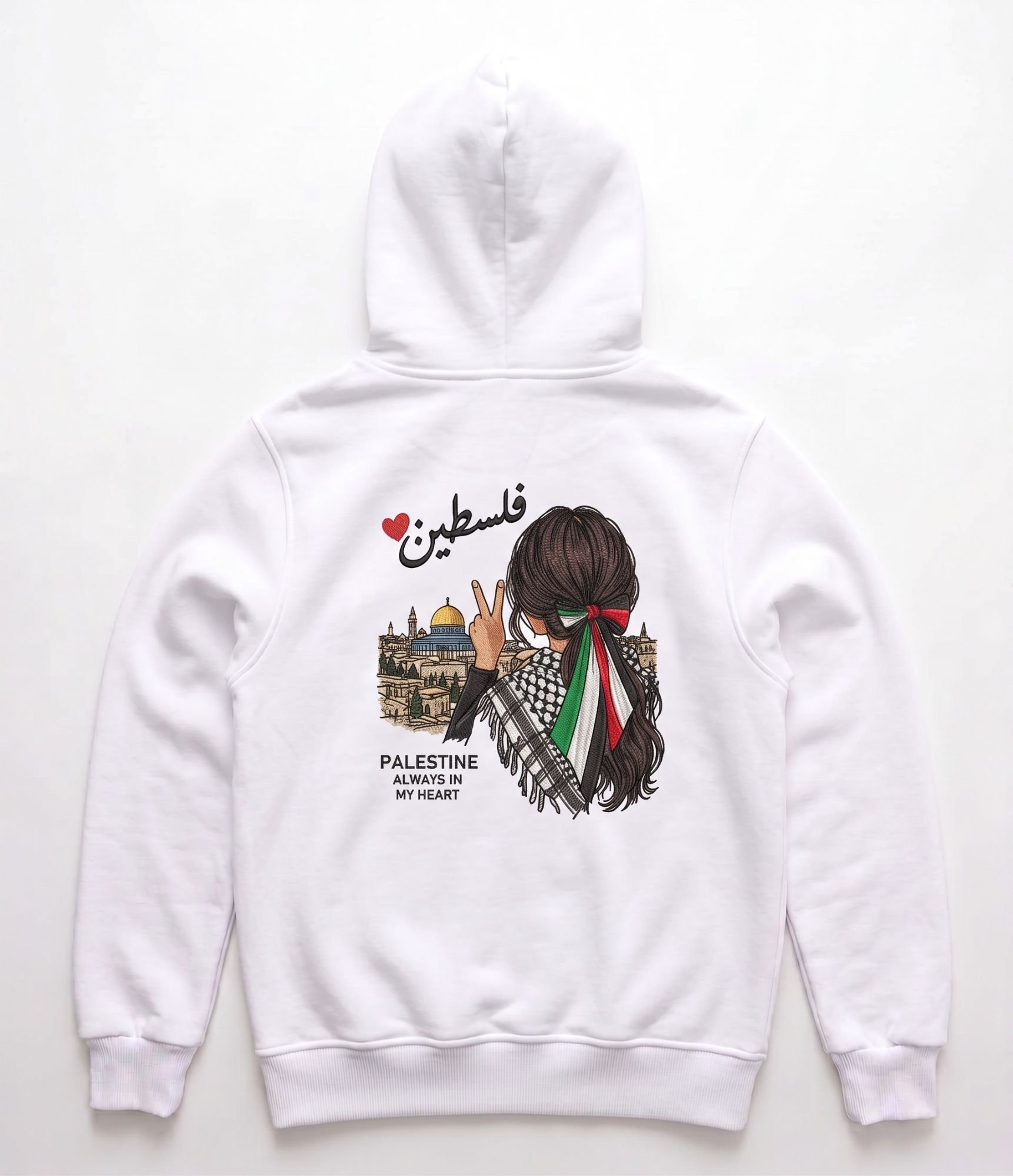 هودي "فلسطين في القلب" للأطفال – تصميم دافئ ولمسة تراثية راقية 2